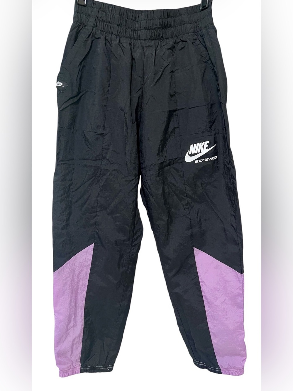 Nike Sportswear Woven Track Pants Women’s Medium (M) Rare Lavender Colorblock